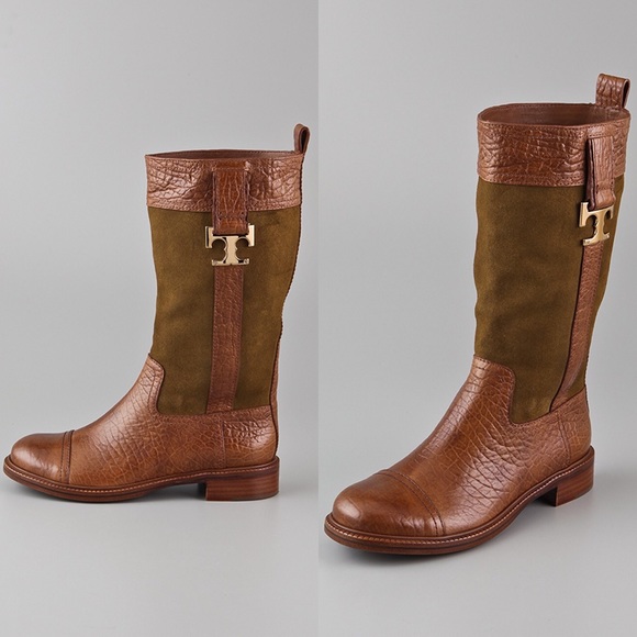 Tory Burch Shoes - Tory Burch | Corey Flat Boots Vicuna/Almond 7